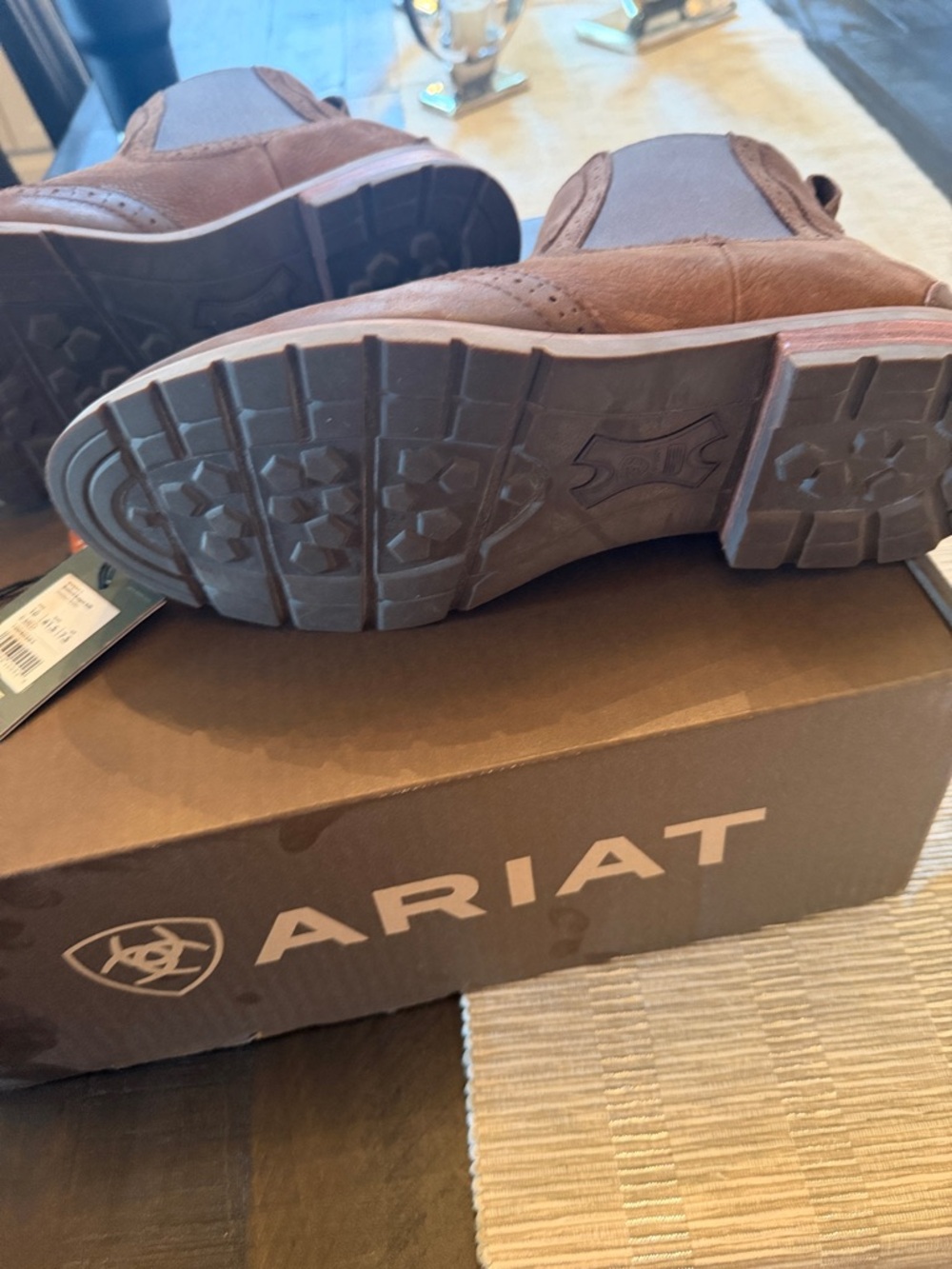 Ariat Brown Leather Ankle Booties - Picture 5 of 16